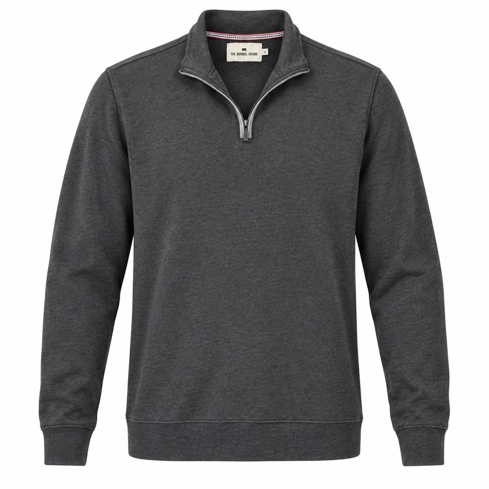 The Normal Brand 1/4 Zip Pullover Size M Gray Casual Outdoor Minimalist Gorpcore